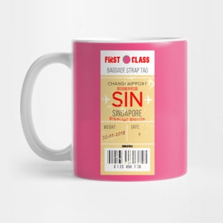 Singapore luggage tag Mug